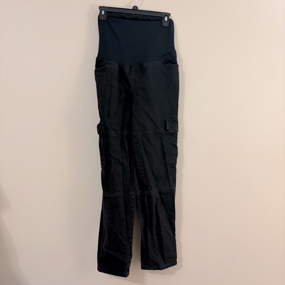 Isabel Maternity by Ingrid pants women’s size 6 black High Rise Straight cl